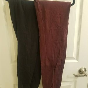 2 pairs maternity leggings
